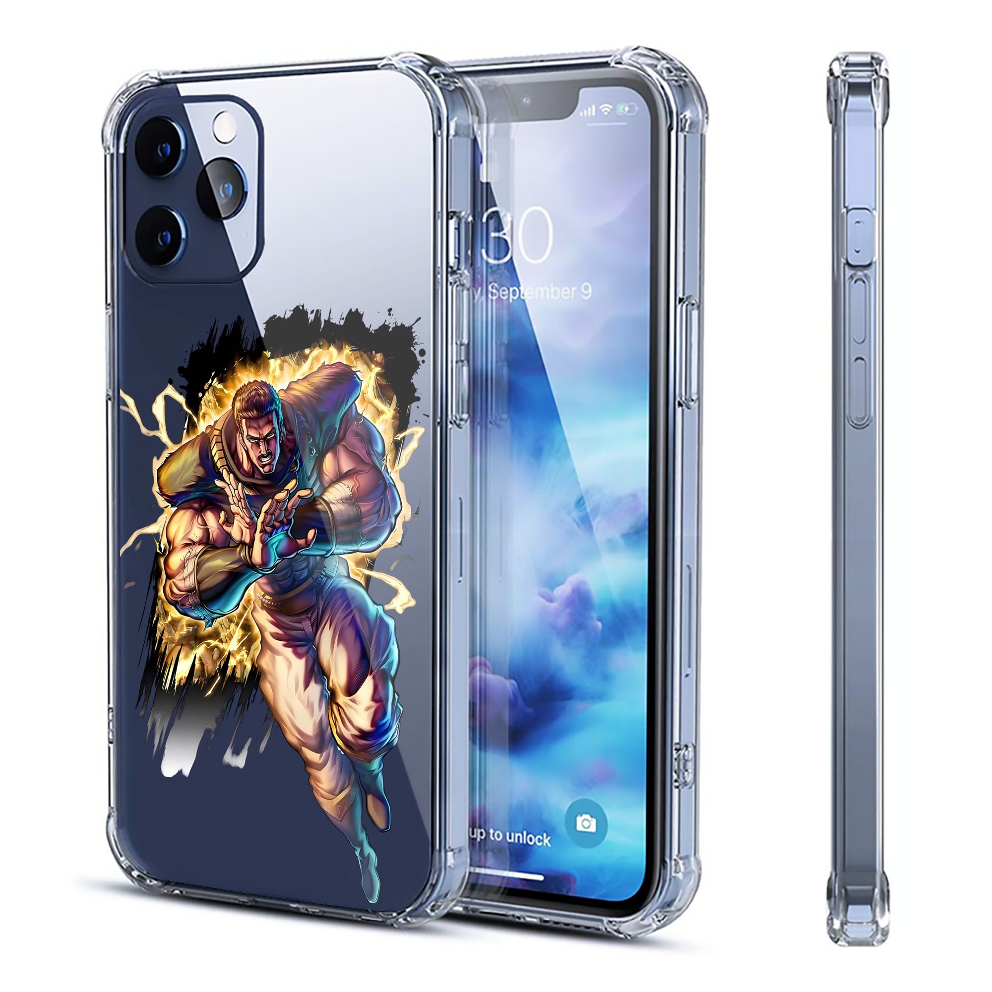 （画像用） 北斗の拳 Fist of the North Star 【iPhone 12シリーズ対応】透明スマホケース（クリアソフトケース）